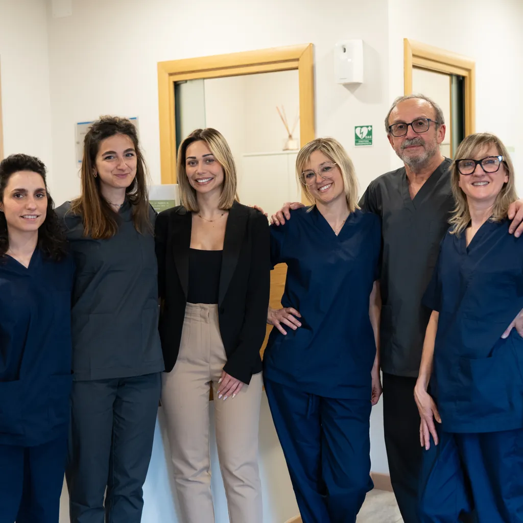 Il team dello Studio Palandri e Spinicci nella sala d'attesa di Via Machiavelli